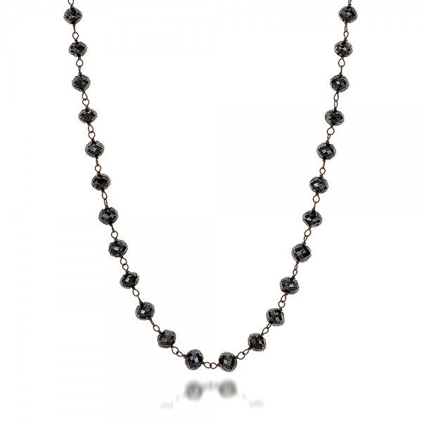 Rough Cut Black Diamond Necklace - Zofia Day Co.