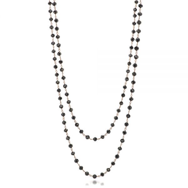 Rosary Black Diamond Necklace - Image