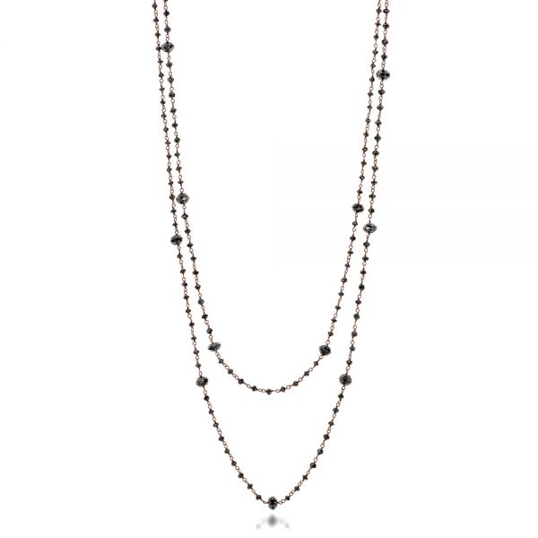 Rosary Black Diamond Necklace - Image