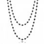 18k White Gold 18k White Gold Rosary Black Diamond Necklace - Flat View -  100848 - Thumbnail