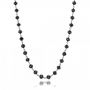  Platinum Platinum Rosary Black Diamond Necklace - Flat View -  100850 - Thumbnail