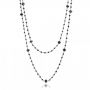  Platinum Platinum Rosary Black Diamond Necklace - Flat View -  100851 - Thumbnail