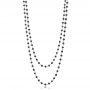 18k White Gold 18k White Gold Rosary Black Diamond Necklace - Three-Quarter View -  100848 - Thumbnail
