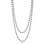 14k White Gold 14k White Gold Rosary Black Diamond Necklace - Three-Quarter View -  100848 - Thumbnail