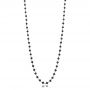 18k White Gold 18k White Gold Rosary Black Diamond Necklace - Three-Quarter View -  100850 - Thumbnail