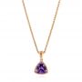 18k Rose Gold Amethyst Pendant