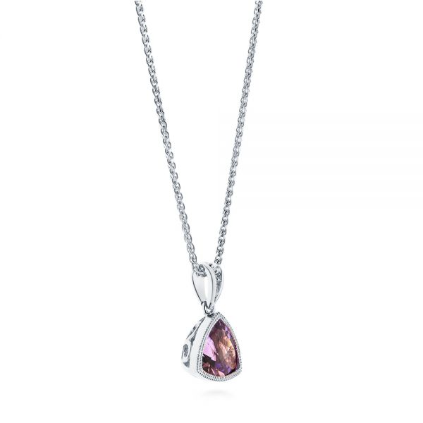  Platinum Platinum Amethyst Pendant - Front View -  103732