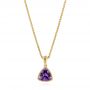 14k Yellow Gold 14k Yellow Gold Amethyst Pendant - Three-Quarter View -  103732 - Thumbnail