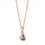 18k Rose Gold 18k Rose Gold Amethyst And Diamond Pendant - Front View -  103733 - Thumbnail