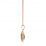 14k Rose Gold 14k Rose Gold Diamond And London Blue Topaz Pendant - Side View -  103177 - Thumbnail