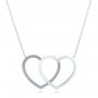  Platinum Platinum Hearts Pendant - Three-Quarter View -  102770 - Thumbnail