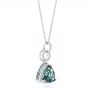  Platinum Platinum London Blue Topaz And Diamond Pendant - Flat View -  103616 - Thumbnail