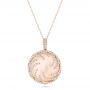 14k Rose Gold Diamond Luna Fire Pendant - Three-Quarter View -  102492 - Thumbnail