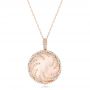 18k Rose Gold Diamond Luna Fire Pendant