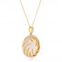 18k Yellow Gold 18k Yellow Gold Diamond Luna Fire Pendant - Flat View -  102492 - Thumbnail