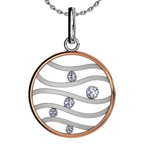 Diamond Pendant - Flat View -  958