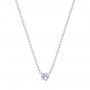  Platinum Platinum Round Diamond Necklace - Three-Quarter View -  106694 - Thumbnail