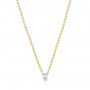  Yellow Gold Yellow Gold Round Diamond Necklace - Flat View -  106694 - Thumbnail