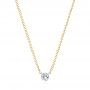  Yellow Gold Yellow Gold Round Diamond Necklace - Three-Quarter View -  106694 - Thumbnail