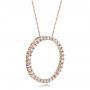 14k Rose Gold 14k Rose Gold Round Diamond Pendant - Flat View -  100301 - Thumbnail