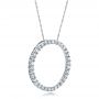  Platinum Platinum Round Diamond Pendant - Flat View -  100301 - Thumbnail