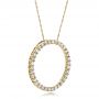 14k Yellow Gold 14k Yellow Gold Round Diamond Pendant - Flat View -  100301 - Thumbnail