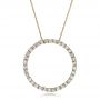 14k Yellow Gold 14k Yellow Gold Round Diamond Pendant - Three-Quarter View -  100301 - Thumbnail