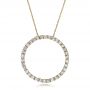 14k Yellow Gold 14k Yellow Gold Round Diamond Pendant - Three-Quarter View -  100301 - Thumbnail