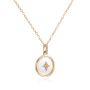 18k Rose Gold 18k Rose Gold Round Sapphire Crystal Star Necklace - Flat View -  107995 - Thumbnail
