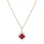 Ruby And And Diamond Leverback Earrings