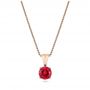 18k Rose Gold 18k Rose Gold Ruby Pendant - Three-Quarter View -  106423 - Thumbnail