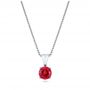  Platinum Platinum Ruby Pendant - Three-Quarter View -  106423 - Thumbnail