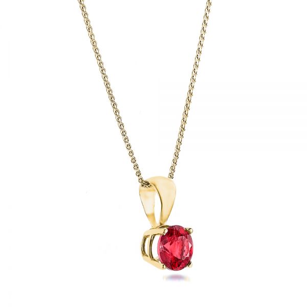 18k Yellow Gold 18k Yellow Gold Ruby Pendant - Flat View -  106423