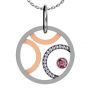  Platinum Platinum Sapphire And Diamond Pendant - Flat View -  957 - Thumbnail