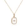 18k Rose Gold 18k Rose Gold Square Sapphire Crystal Diamond Necklace - Flat View -  107993 - Thumbnail