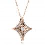 18k Rose Gold 18k Rose Gold Star Diamond Pendant - Flat View -  100648 - Thumbnail