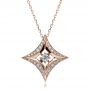 18k Rose Gold 18k Rose Gold Star Diamond Pendant - Three-Quarter View -  100648 - Thumbnail