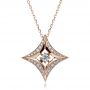 18k Rose Gold 18k Rose Gold Star Diamond Pendant - Three-Quarter View -  100648 - Thumbnail