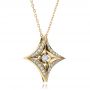 14k Yellow Gold 14k Yellow Gold Star Diamond Pendant - Flat View -  100648 - Thumbnail