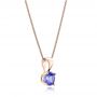 14k Rose Gold 14k Rose Gold Tanzanite Pendant - Flat View -  100969 - Thumbnail