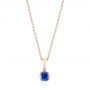 14k Rose Gold 14k Rose Gold Tanzanite Pendant - Three-Quarter View -  103709 - Thumbnail