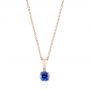 18k Rose Gold 18k Rose Gold Tanzanite Pendant - Three-Quarter View -  103709 - Thumbnail