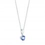 18k White Gold 18k White Gold Tanzanite Pendant - Front View -  103709 - Thumbnail