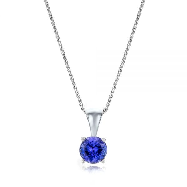  Platinum Platinum Tanzanite Pendant - Three-Quarter View -  100969