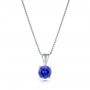  Platinum Platinum Tanzanite Pendant - Three-Quarter View -  100969 - Thumbnail