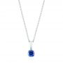 18k White Gold 18k White Gold Tanzanite Pendant - Three-Quarter View -  103709 - Thumbnail