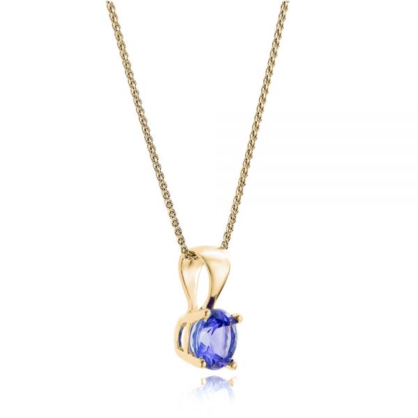 14k Yellow Gold 14k Yellow Gold Tanzanite Pendant - Flat View - 100969