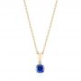 18k Yellow Gold 18k Yellow Gold Tanzanite Pendant - Three-Quarter View -  103709 - Thumbnail