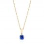 18k Yellow Gold 18k Yellow Gold Tanzanite Pendant - Three-Quarter View -  103709 - Thumbnail