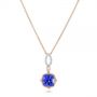 18k Rose Gold Tanzanite And Diamond Pendant